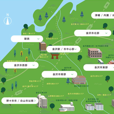 PROMOTION／プロモーション プロモーション｜のうか不動産さん「金沢賃貸ナビ」Webサイト＆パンフレットデザイン