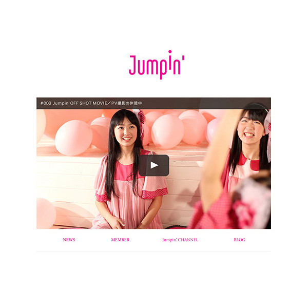 WEB／ホームページ制作 石川県のご当地アイドル　「Jumpin’／ジャンピン」のホームページをデザインしました